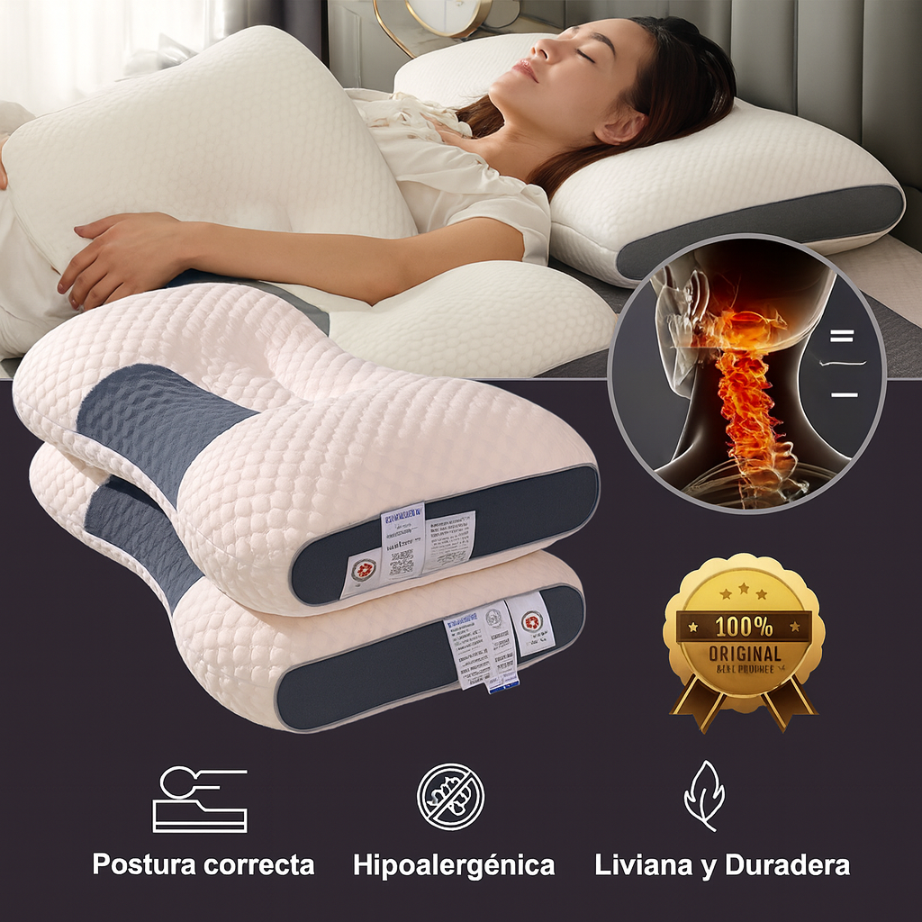 Confort Cervical Total V3 | Almohada Ortopédica de Soporte Cervical Premium