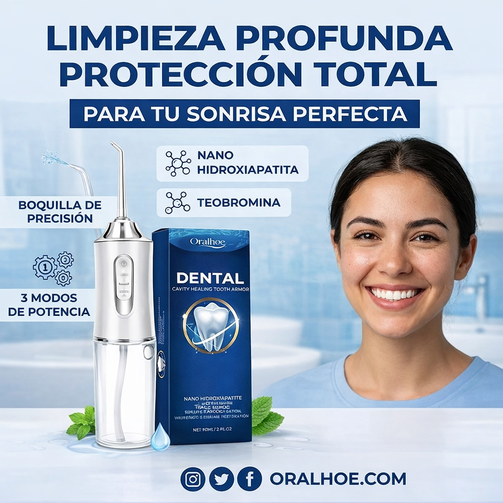 Irrigador Bucal + Regalo Armadura Dental para Sonrisa Perfecta