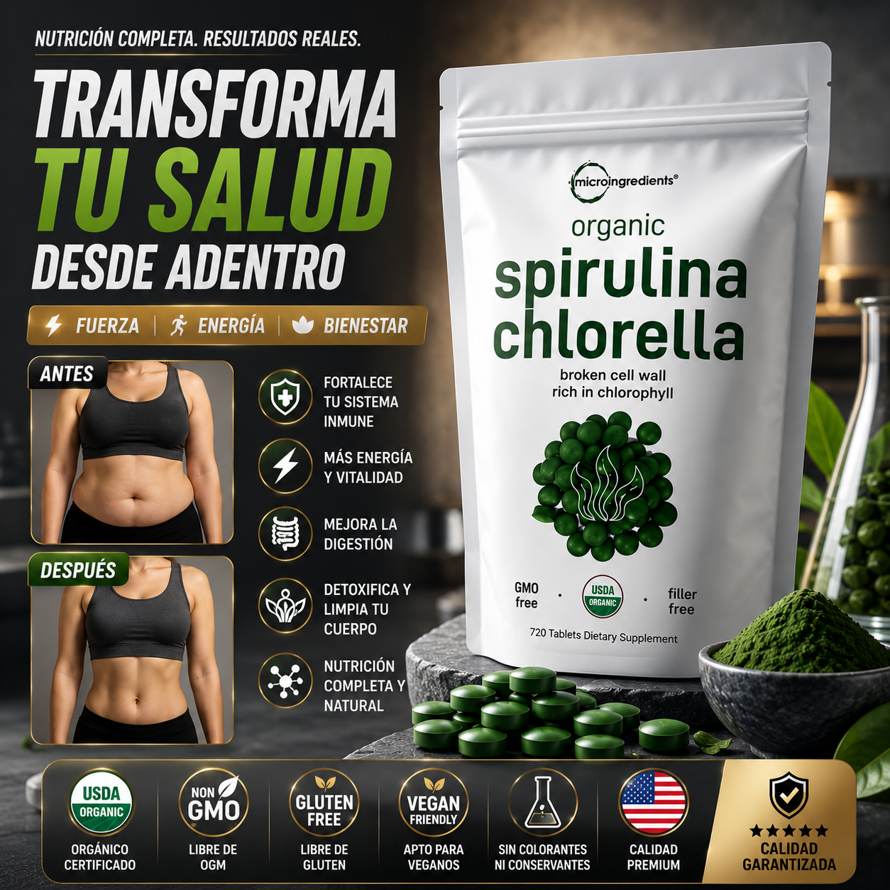 Espirulina Nutre, Limpia y Revitaliza Tu Organismo