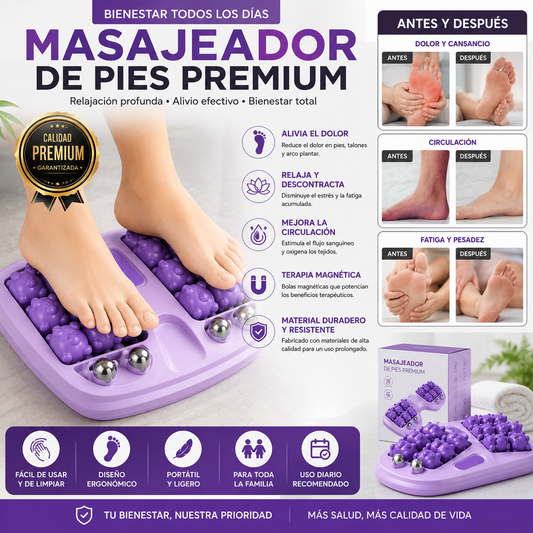 Oferta especial💜Rodillo de masaje de pies doble portátil
