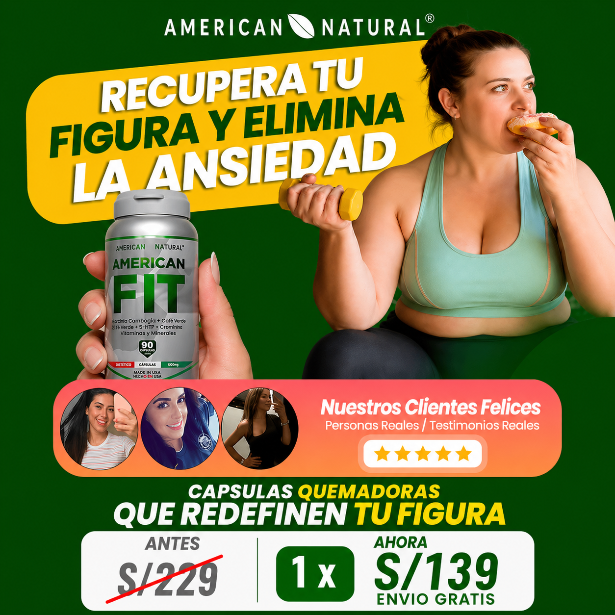 American Fit: Recupera tu figura y elimina la ansiedad por comer