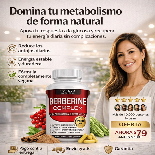 Berberine Complex: menos antojos, más energía y mejor metabolismo