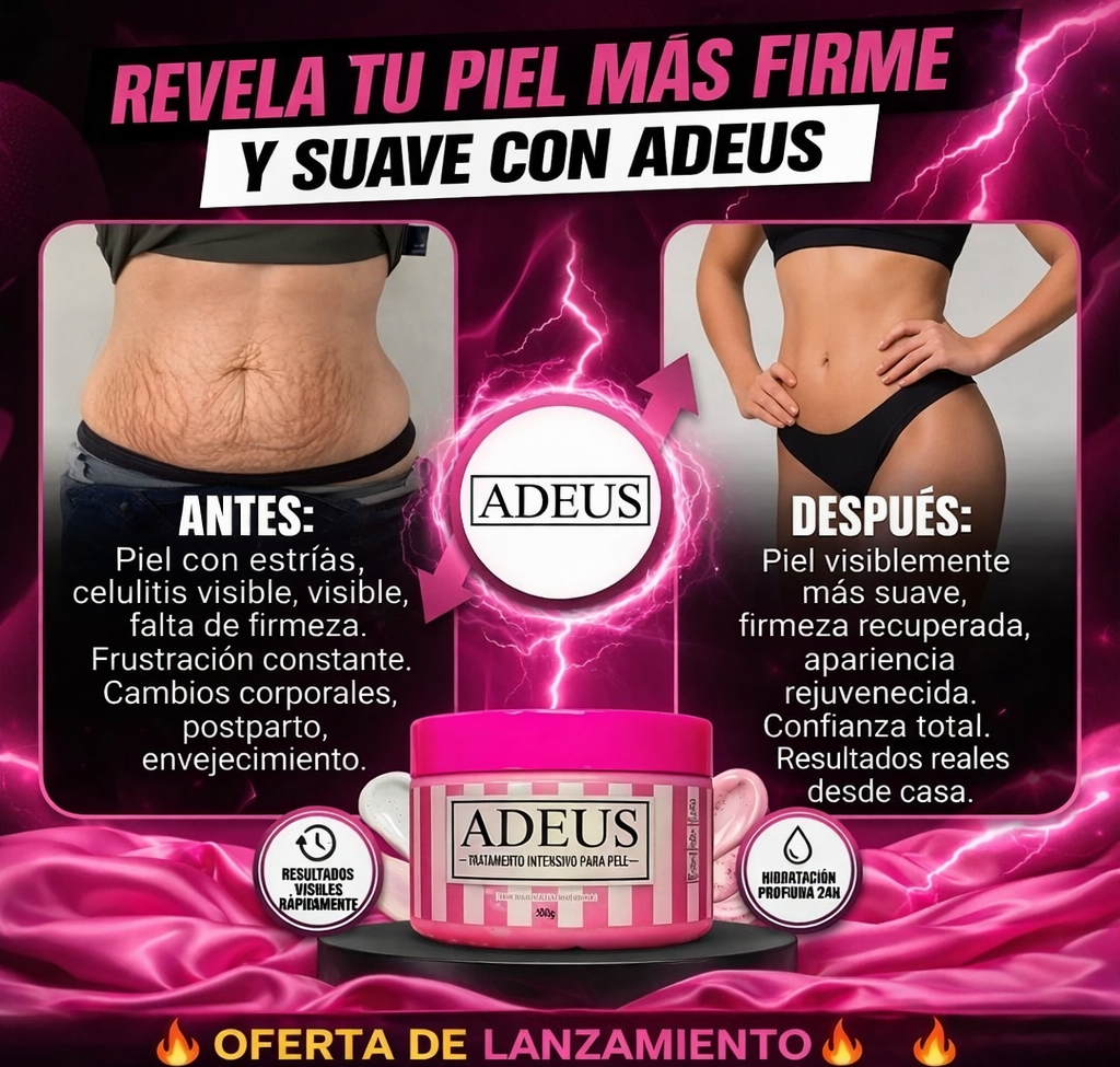 Crema ADEUS – Reafirma tu Piel y Reduce la Celulitis desde Casa