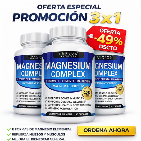 OFERTA 3X1 Magnesium Complex SOLO POR HOY (99.90) – Apoyo Natural para tu Peso y Bienestar (90 CAPSULAS)