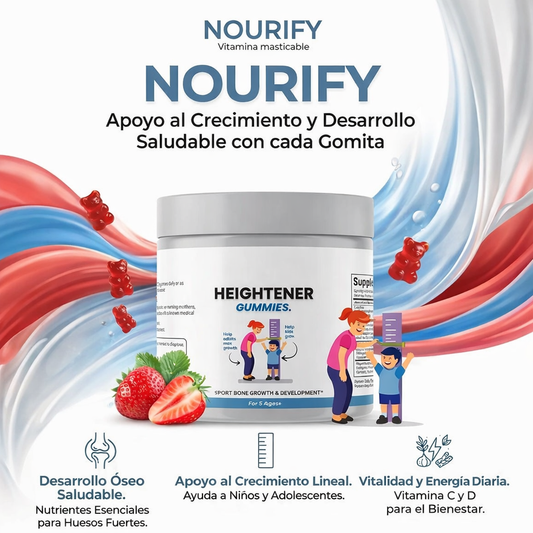 Nourify - vitaminas que apoyan el crecimiento y desarrollo saludable en niños y adolescentes