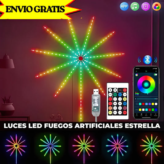OFERTA PREVENTA NAVIDEÑA Luz Led Fuegos Artificiales Estrella 🌟