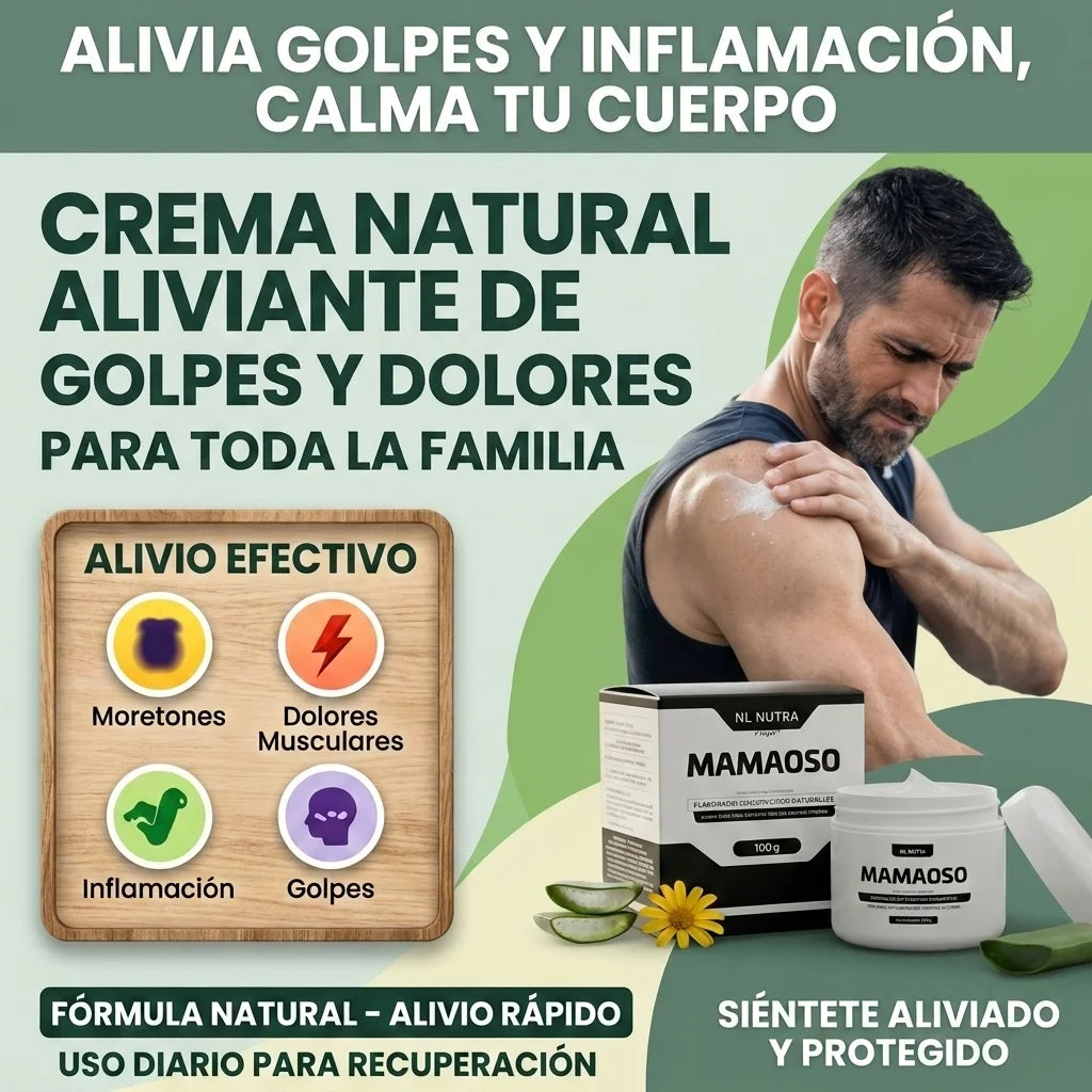 Crema Mamaoso – Crema Natural para Aliviar Golpes, Dolores e Inflamación