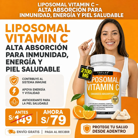 Liposomal Vitamin C – Alta Absorción para Inmunidad, Energía y Piel Saludable
